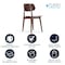 Flash Furniture Verona Commercial Grade Solid Wood Dining Chair w/Curved Oval Backrest in Antique Copper XU-CH10367-3-ANTCPR-GG - alternate 8